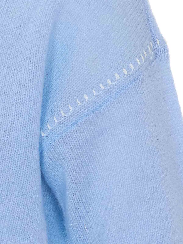 The Best Shops NOTSHY: Strickpullover mit Rundhalsausschnitt - Rundhalspullover - Blau