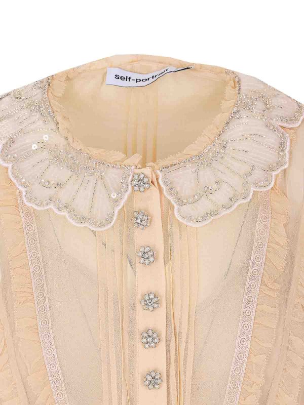 膝丈ドレス - ベージュ Replica 
online: Self Portrait