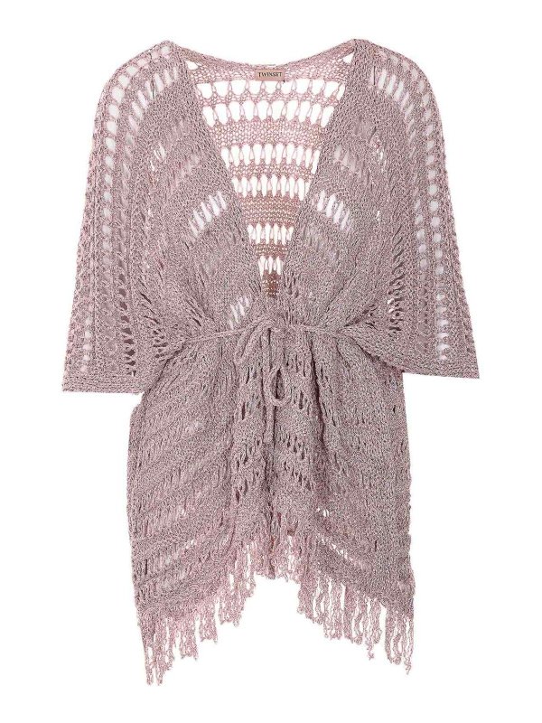 TWINSET: ニーレングスドレス - 膝丈ドレス - ヌードカラー