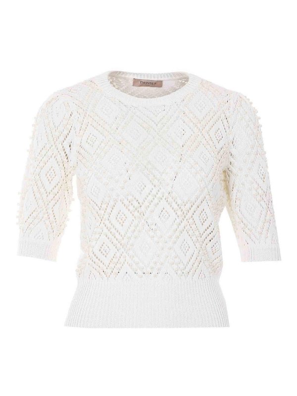 TWINSET: t-shirts - White T-Shirt