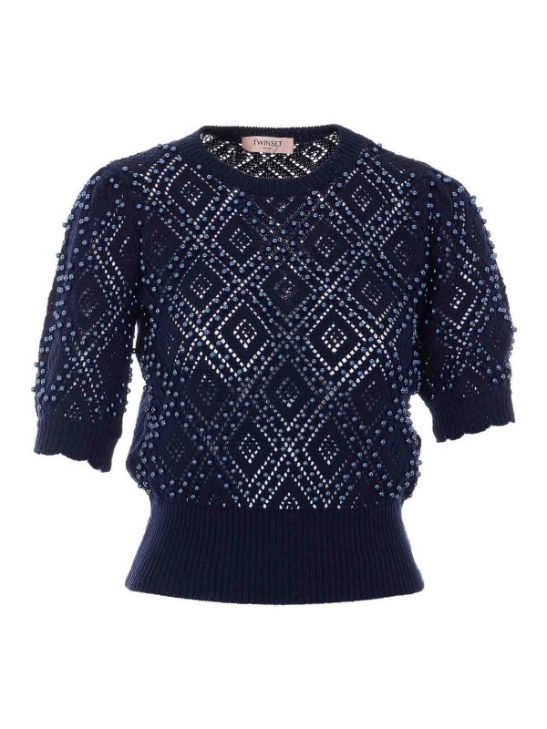 TWINSET: T-shirts - T-Shirt - Blau