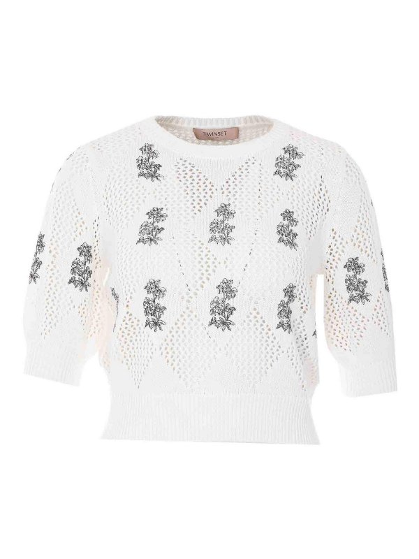 TWINSET: T-shirts - T-Shirt - Weiß