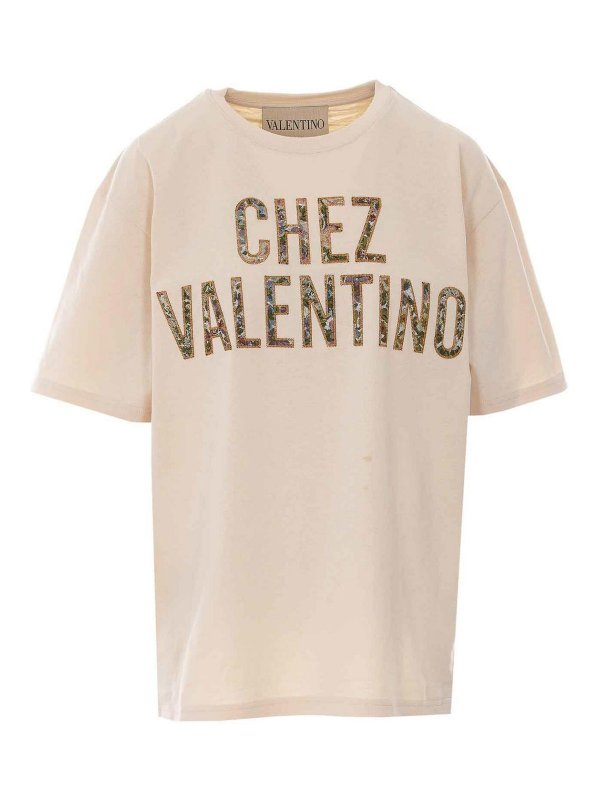 VALENTINO GARAVANI: Camisetas - Camiseta - Beis