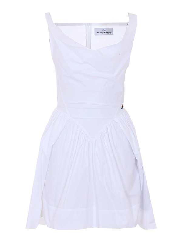VIVIENNE WESTWOOD: ニーレングスドレス - 膝丈ドレス - 白