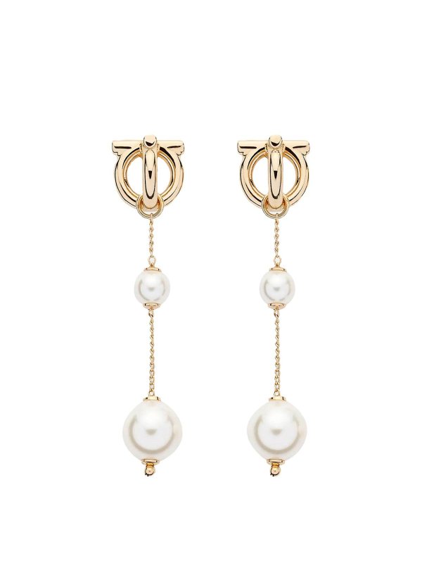 FERRAGAMO: Pendientes - Pendientes - Dorado