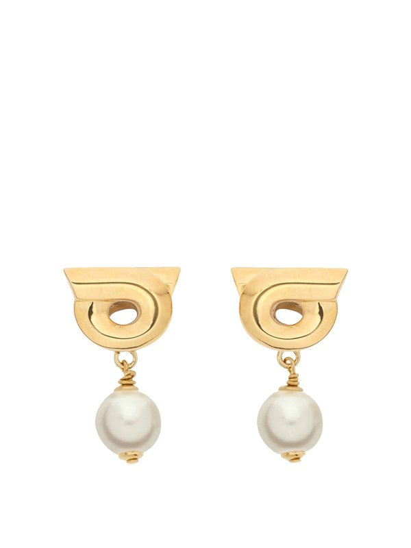 FERRAGAMO: Pendientes - Pendientes - Dorado