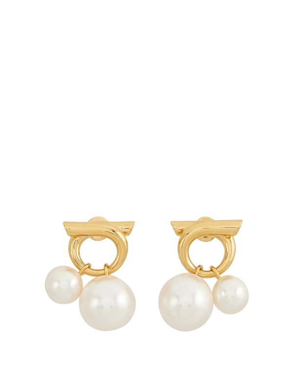 FERRAGAMO: Ohrringe - Ohrring - Weiß