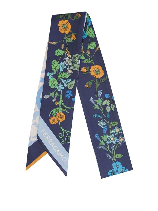 FERRAGAMO: Écharpes - Écharpe - Bleu