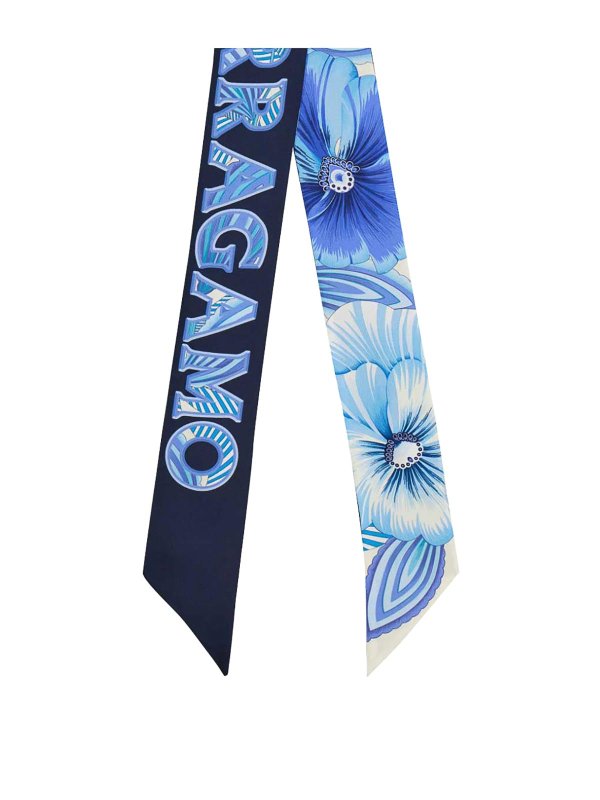 FERRAGAMO: Écharpes - Écharpe - Bleu