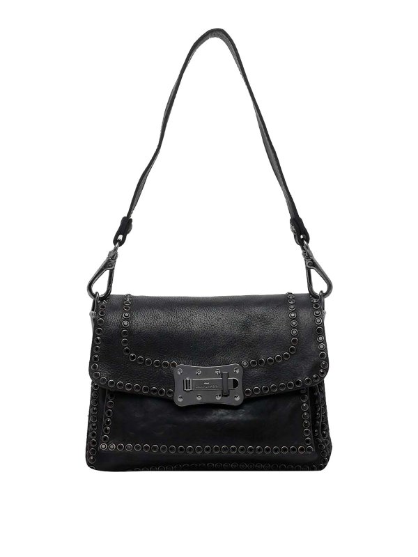 CAMPOMAGGI: クロスボディバッグ - クロスボディバッグ - 黒