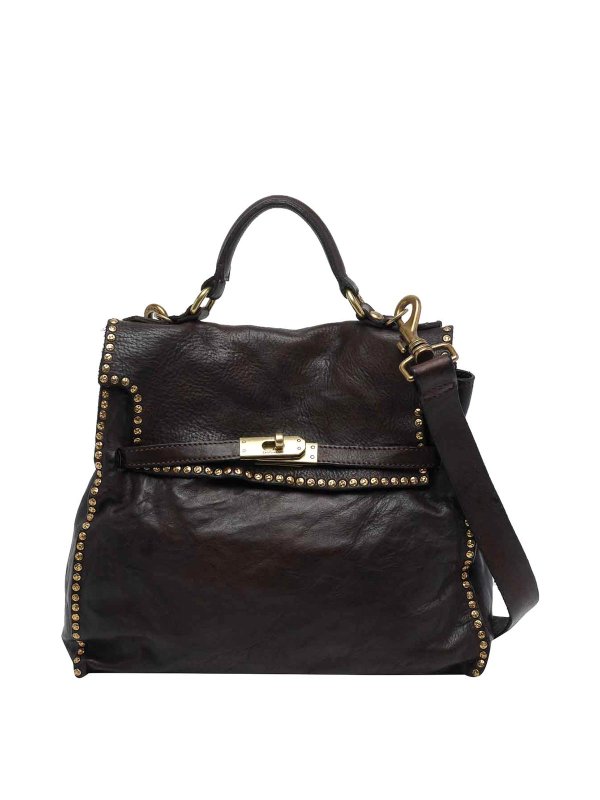 CAMPOMAGGI: トートバッグ - トートバッグ - ブラウン