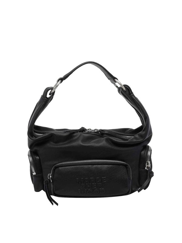 MARGE SHERWOOD: shoulder bags - Black Mini City Ew Hobo Bag