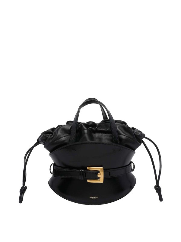 Balmain: Handtaschen - Shopper - Schwarz