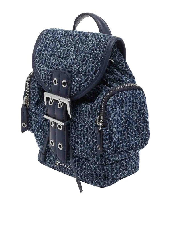 バックパック - ブルー shop online: GANNI