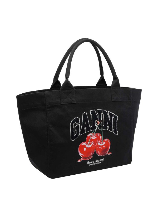 GANNI: トートバッグ online - トートバッグ - 黒