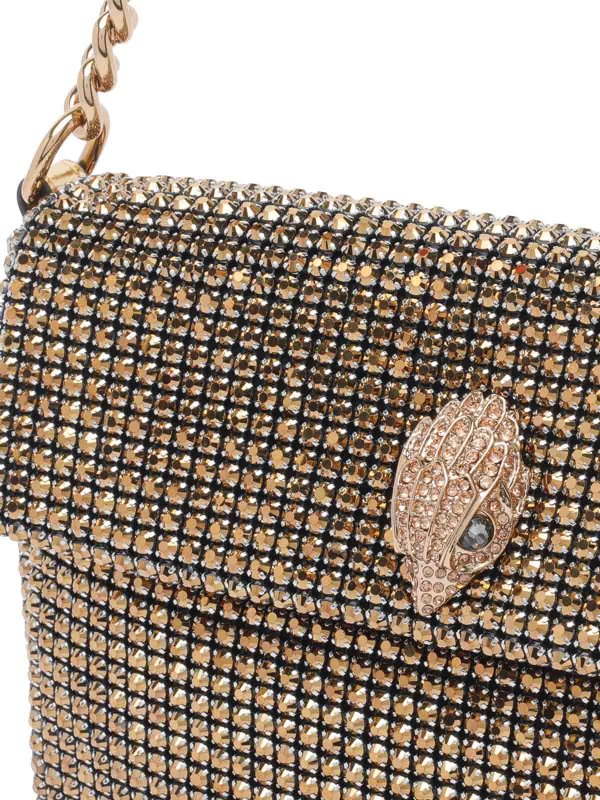 Borsa a tracolla dorata per feste Replica 
online: KURT GEIGER