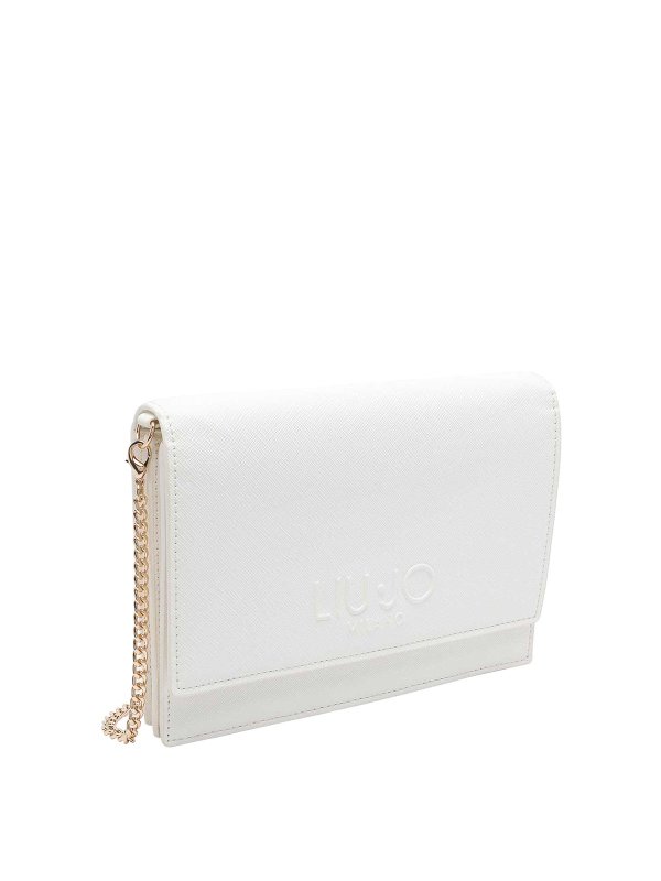Liu Jo: borse a tracolla online - Borsa a tracolla con logo bianco