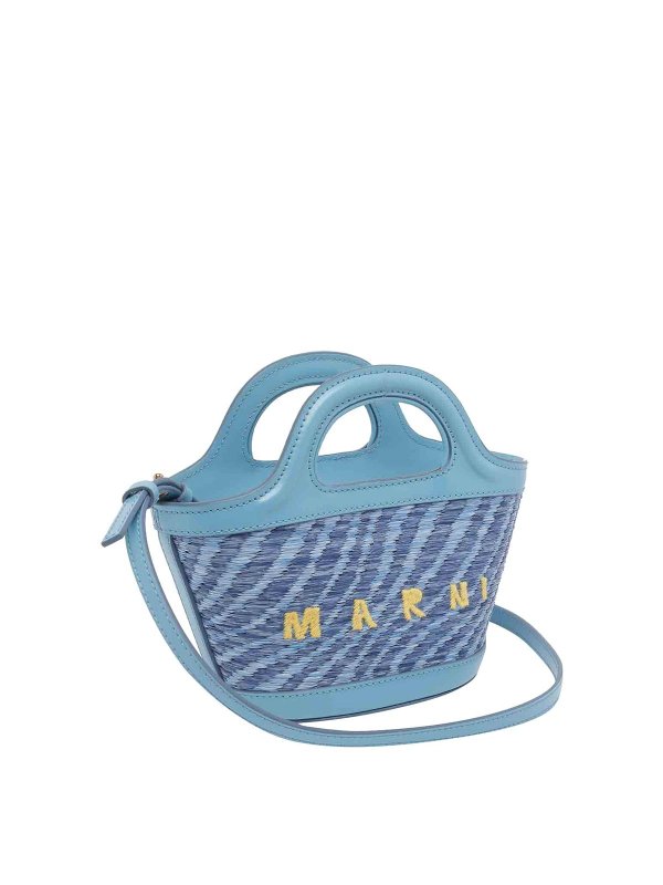 Marni: totes bags online - Blue Tropicalia Handbag