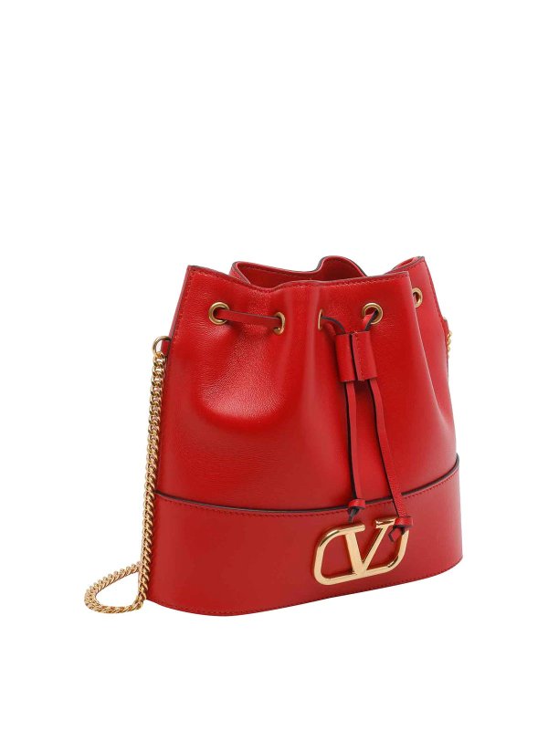 VALENTINO GARAVANI: バケットバッグ online - バケットバッグ - 赤