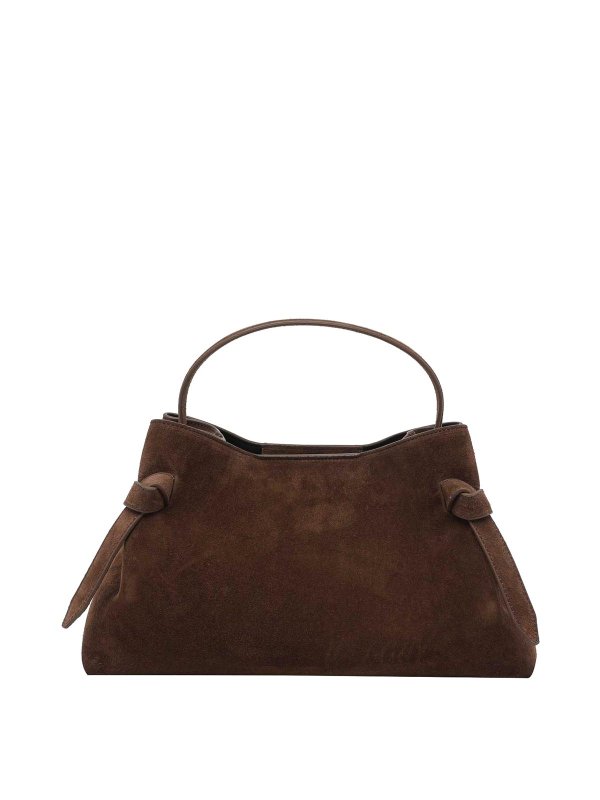 The Best Shops YUZEFI: totes bags - Suede Gyoza Handbag