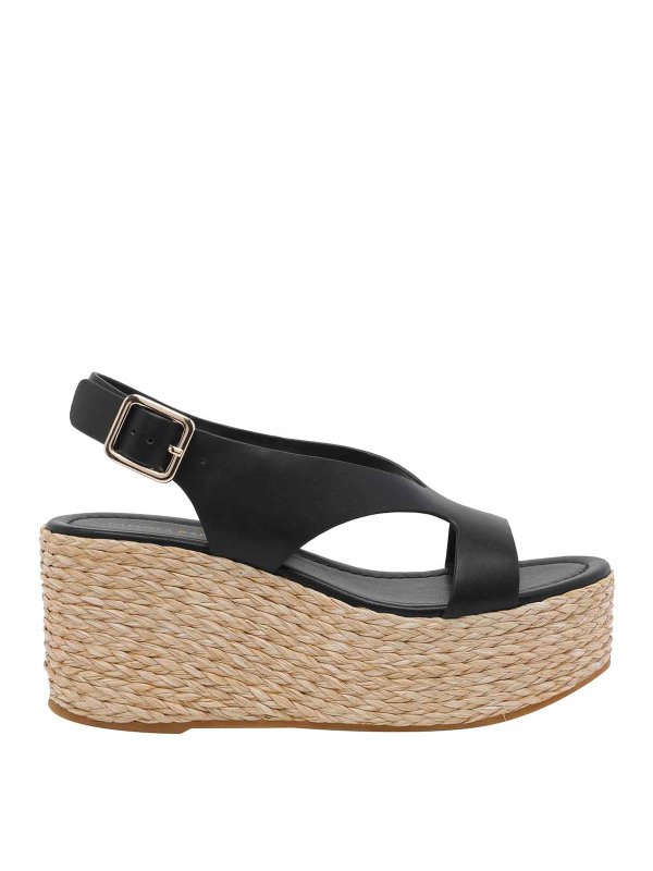 Paloma Barcelò: espadrillas - Zeppe Hudson Caidis nere