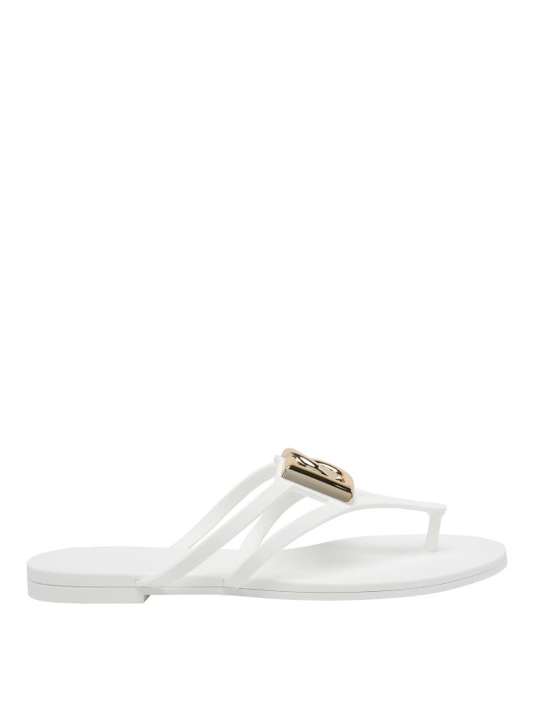 DOLCE & GABBANA: サンダル - サンダル - 白