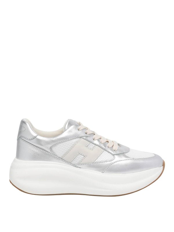 HOGAN: Chaussures de sport - Baskets - Argent