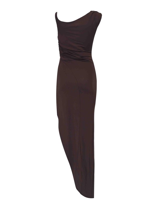 ELISABETTA FRANCHI: ニーレングスドレス online - 膝丈ドレス - ブラウン