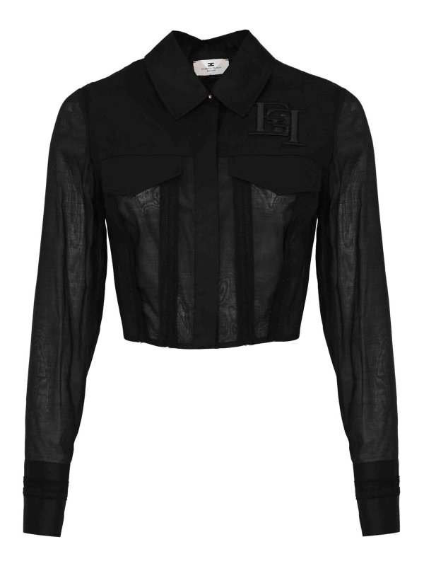 ELISABETTA FRANCHI: シャツ - シャツ - 黒