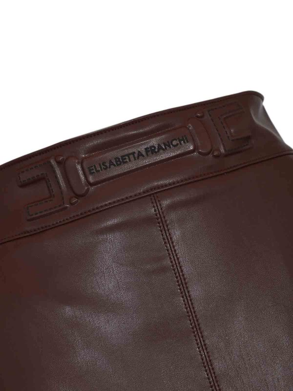 The Best Shops ELISABETTA FRANCHI: ニーレングススカート＆ミディ丈 - 膝丈/ミディスカート - ブラウン