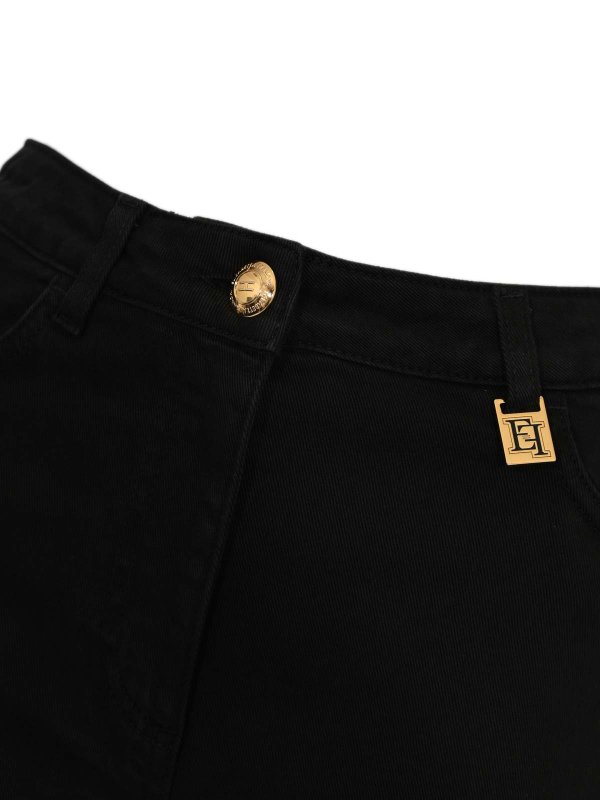 The Best Shops ELISABETTA FRANCHI: ベルボトムジーンズ - フレアジーンズ - 黒