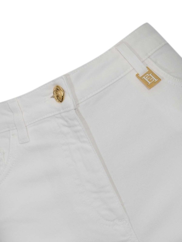 The Best Shops ELISABETTA FRANCHI: ベルボトムジーンズ - フレアジーンズ - 白