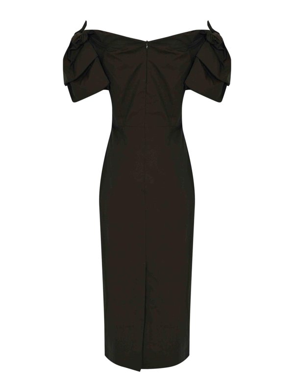 LIVIANA CONTI: ニーレングスドレス online - 膝丈ドレス - ダークブラウン