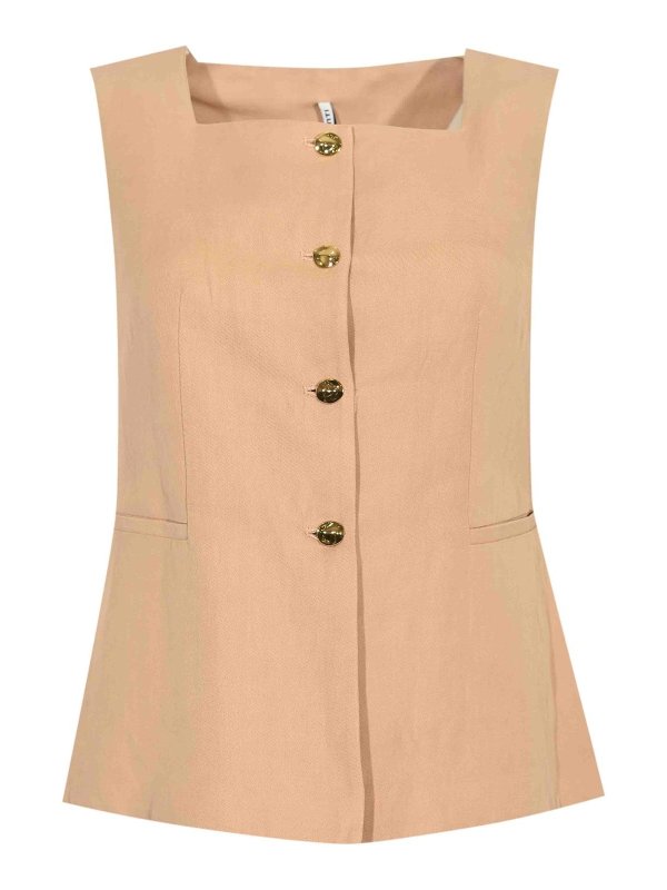 LIVIANA CONTI: ベスト＆チョッキ - ウェストコート/ジレ - ピンク