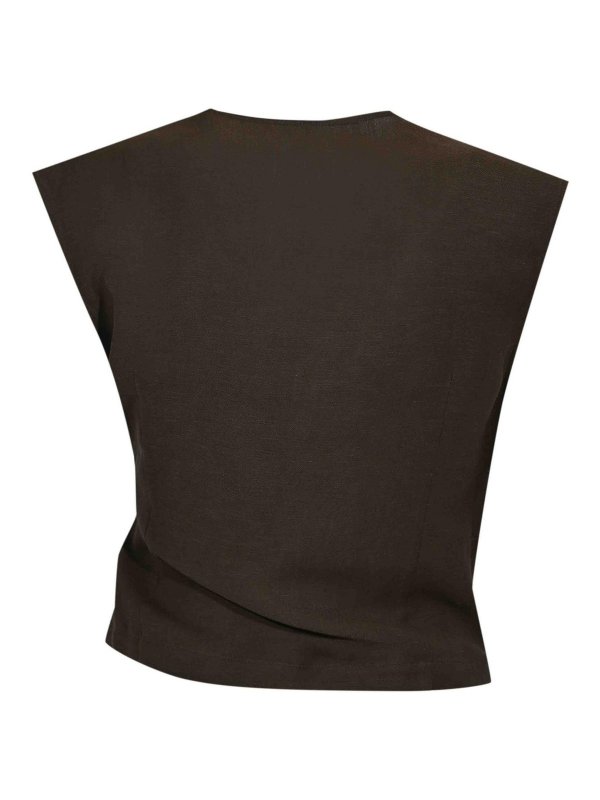 LIVIANA CONTI: ベスト＆チョッキ online - ウェストコート/ジレ - ダークブラウン