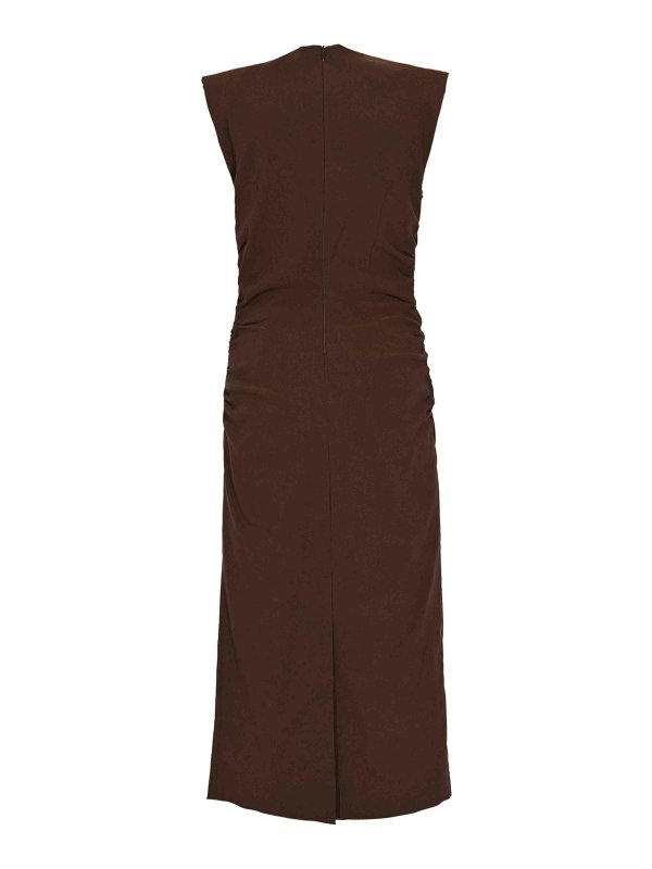 LIVIANA CONTI: ニーレングスドレス online - 膝丈ドレス - ダークブラウン