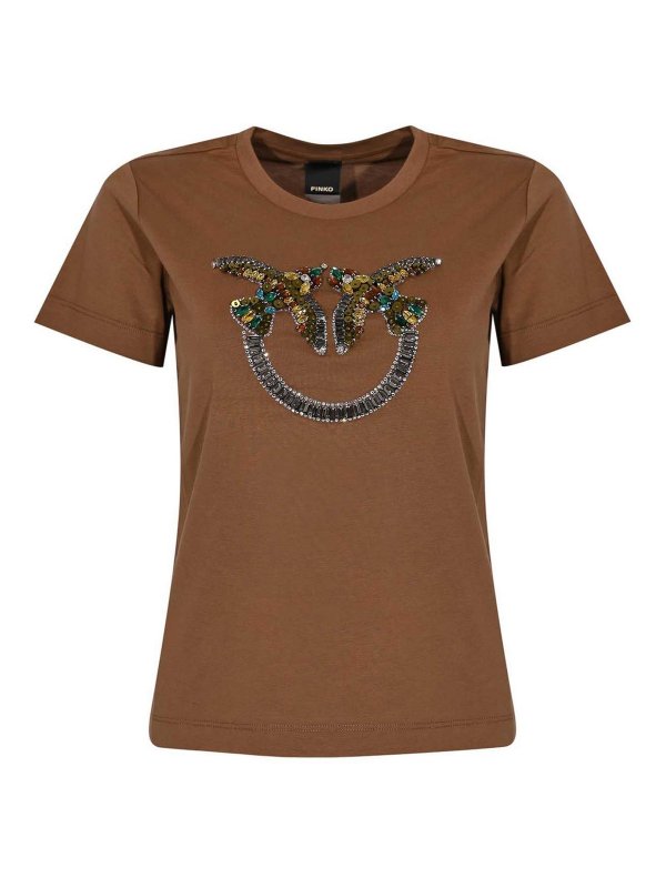 Pinko: T-shirts - T-Shirt - Braun