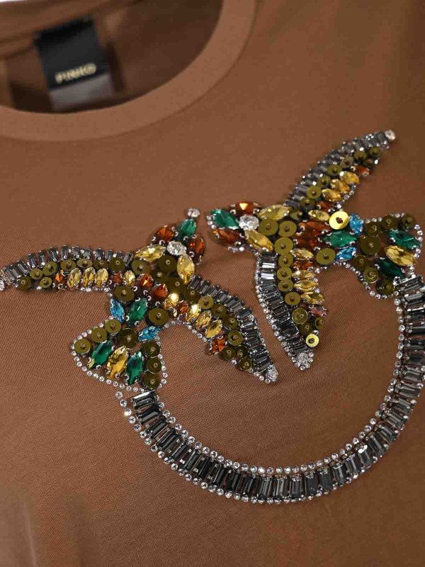 The Best Shops Pinko: T-shirts - T-Shirt - Braun