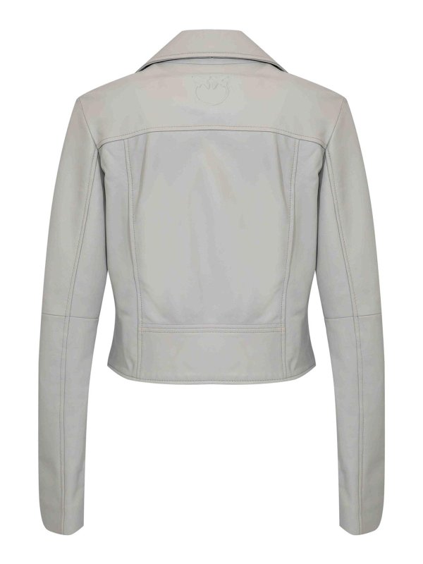 Pinko: leather jacket online - New Sensitive Biker Jacket