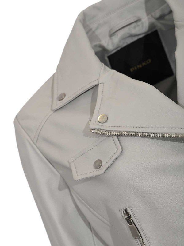 The Best Shops Pinko: leather jacket - New Sensitive Biker Jacket