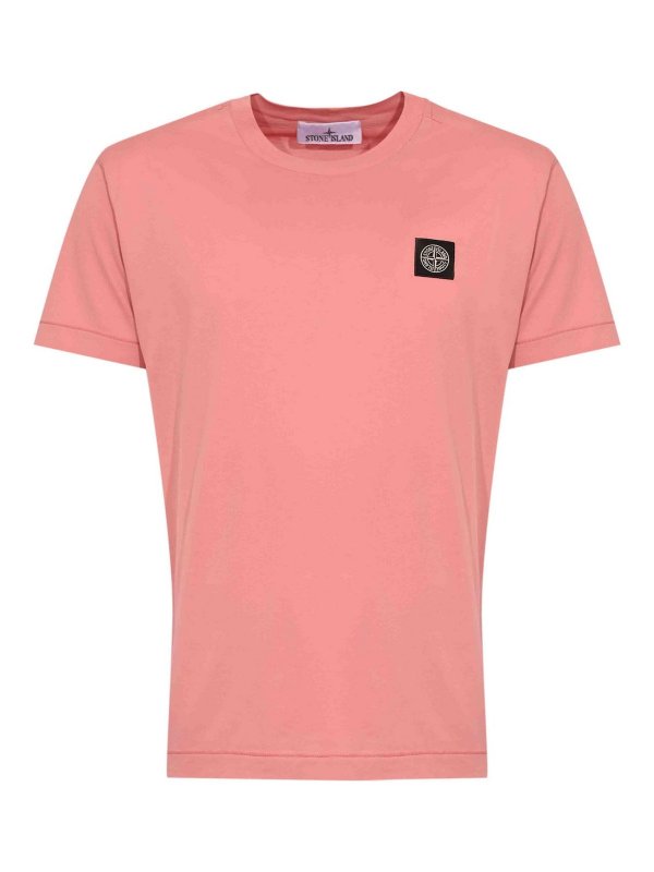 STONE ISLAND: Tシャツ - Tシャツ - ピンク