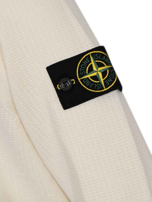 The Best Shops STONE ISLAND: Strickpullover mit Rundhalsausschnitt - Rundhalspullover - Weiß