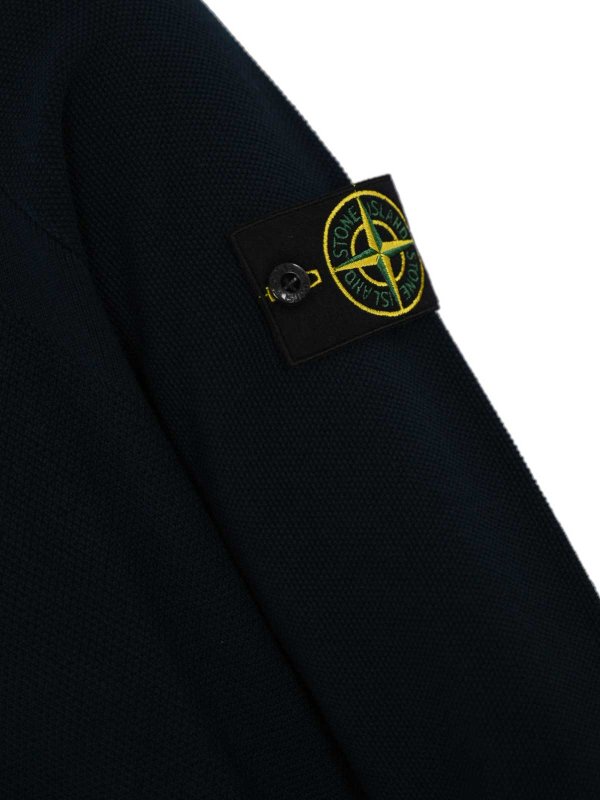 The Best Shops STONE ISLAND: Strickpullover mit Rundhalsausschnitt - Rundhalspullover - Blau