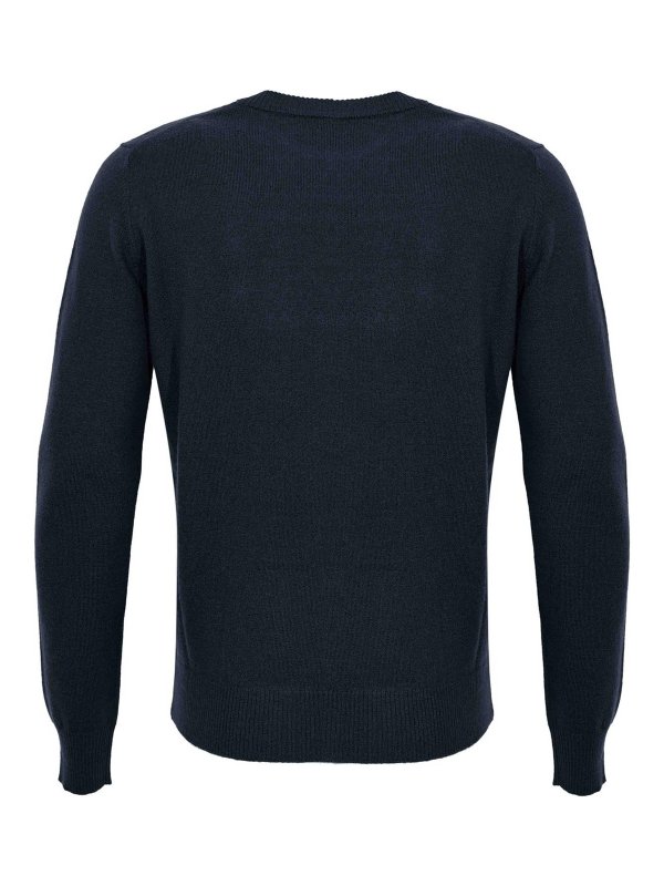 ALPHA STUDIO: Strickpullover mit Rundhalsausschnitt online - Rundhalspullover - Blau