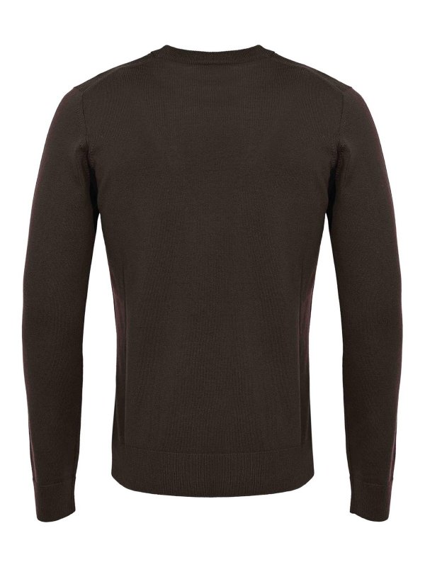 ALPHA STUDIO: crew necks online - Slim Crew-Neck Sweater
