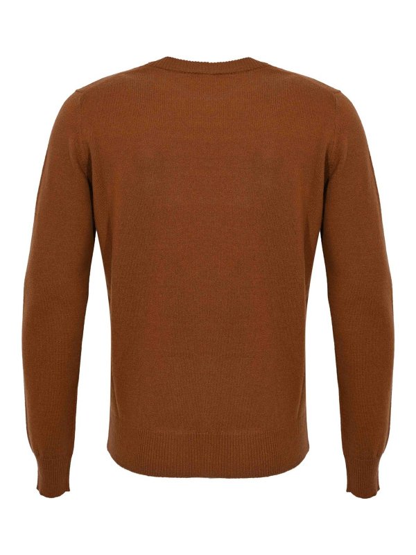 ALPHA STUDIO: Pull col rond online - Pull Col Rond - Marron