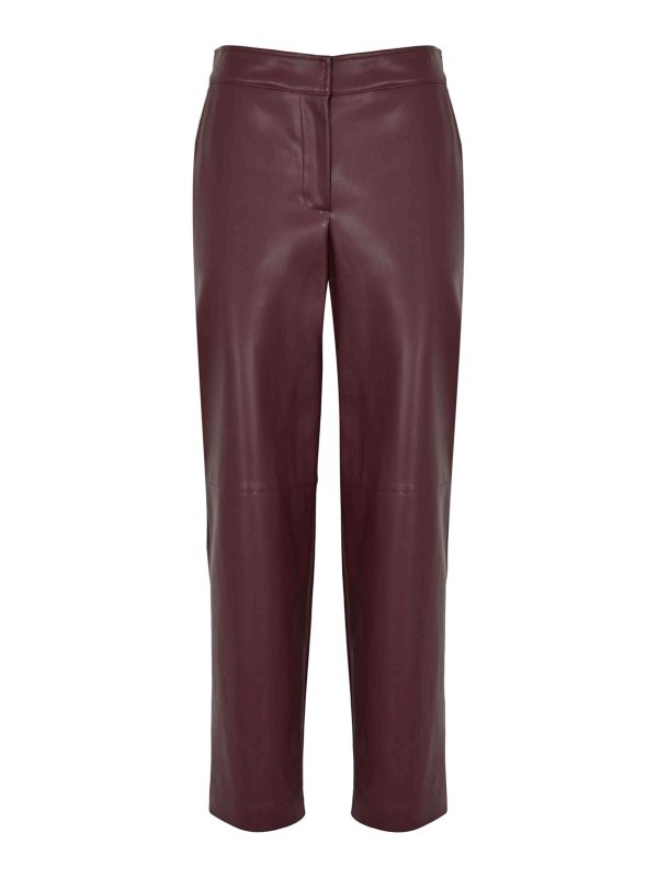 ALPHA STUDIO: leather trousers - Faux Leather pants