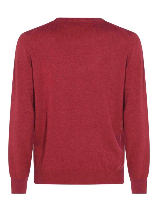 BRUNELLO CUCINELLI: Strickpullover mit Rundhalsausschnitt online - Rundhalspullover - Rot