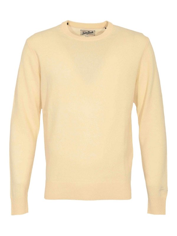MC2 SAINT BARTH: Strickpullover mit Rundhalsausschnitt - Rundhalspullover - Weiß