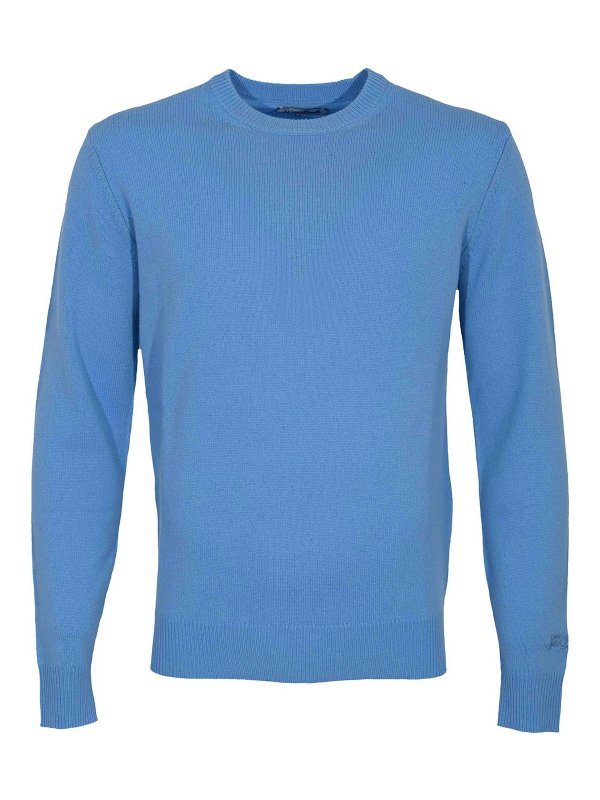 MC2 SAINT BARTH: Strickpullover mit Rundhalsausschnitt - Rundhalspullover - Blau
